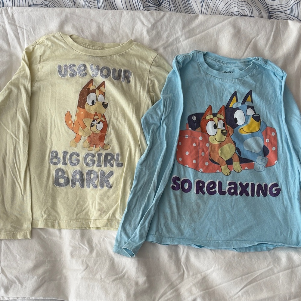 Bluey Kids long sleeved shirts size 7/8